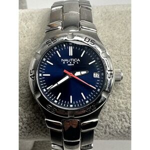 Nautica Steel N07597L New Battery Ladies Watch 27MM 7" J54
